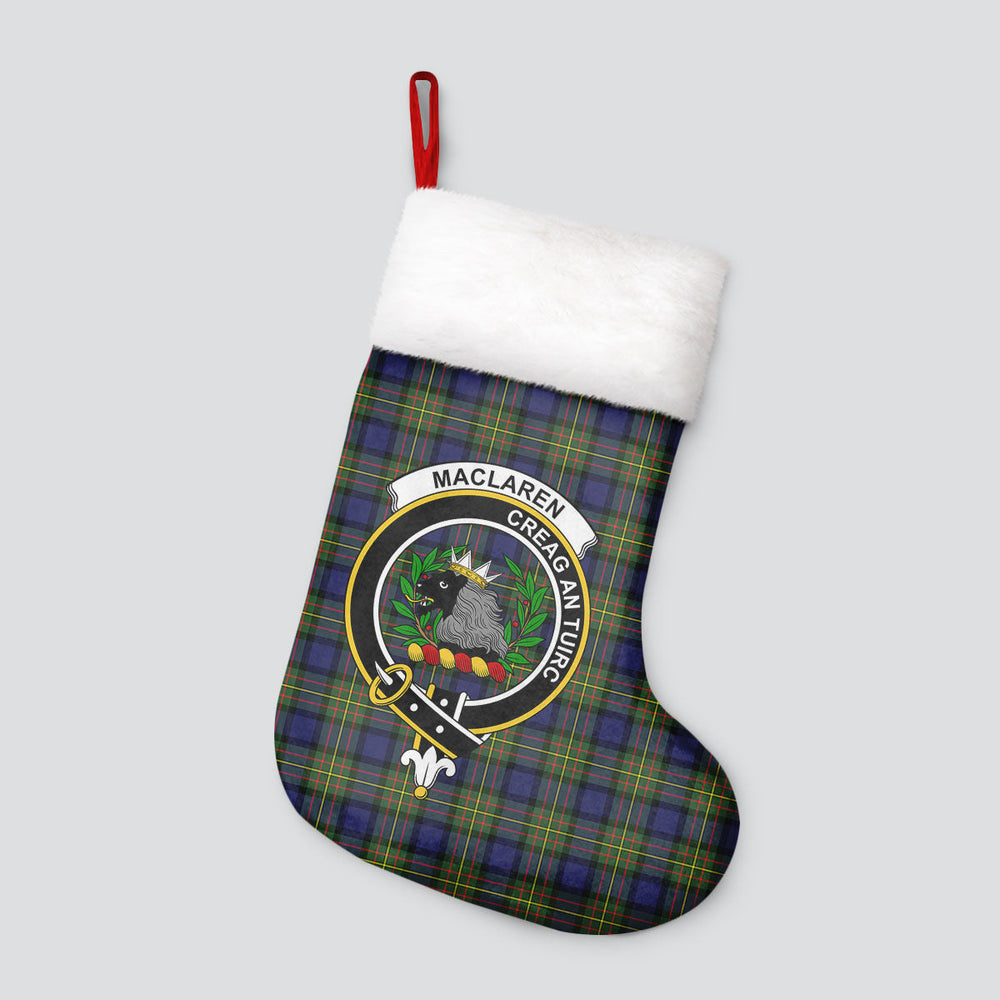 Clan MacLaren Modern Tartan Crest Christmas Stocking LH19 MacLaren Modern Tartan Tartan Stocking