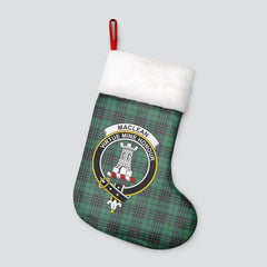 Clan MacLean Hunting Ancient Tartan Crest Christmas Stocking IC38 MacLean Hunting Ancient Tartan Tartan Stocking