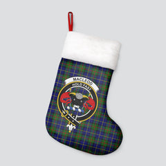 Clan MacLeod of Harris Modern Tartan Crest Christmas Stocking SA55 MacLeod of Harris Modern Tartan Tartan Stocking