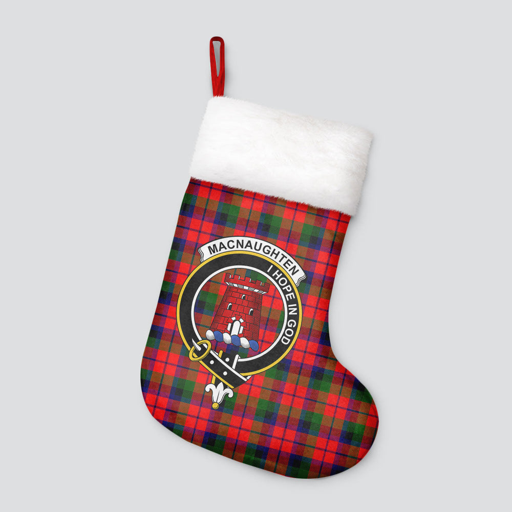 Clan MacNaughten Tartan Crest Christmas Stocking GW92 MacNaughten Tartan Tartan Stocking