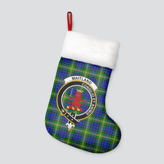 Clan Maitland Tartan Crest Christmas Stocking ET74 Maitland Tartan Tartan Stocking