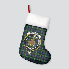 Clan McKenzie Tartan Crest Christmas Stocking NV63 McKenzie Tartan Tartan Stocking