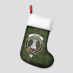 Clan McLean Hunting Tartan Crest Christmas Stocking GQ96 McLean Hunting Tartan Tartan Stocking