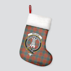 Clan McLean of Duart Ancient Tartan Crest Christmas Stocking EC43 McLean of Duart Ancient Tartan Tartan Stocking