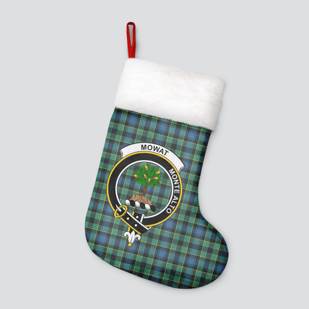 Clan Mowat Ancient Tartan Crest Christmas Stocking ZO21 Mowat Ancient Tartan Tartan Stocking