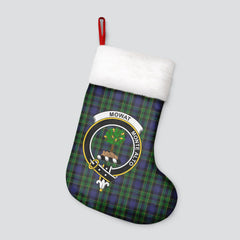 Clan Mowat Modern Tartan Crest Christmas Stocking FY28 Mowat Modern Tartan Tartan Stocking