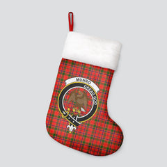 Clan Munro Modern Tartan Crest Christmas Stocking CW17 Munro Modern Tartan Tartan Stocking