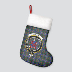 Clan Ogilvie Hunting Modern Tartan Crest Christmas Stocking EG95 Ogilvie Hunting Modern Tartan Tartan Stocking