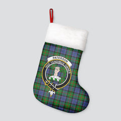 Clan Paterson Tartan Crest Christmas Stocking IY88 Paterson Tartan Tartan Stocking