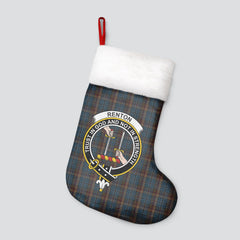 Clan Renton Tartan Crest Christmas Stocking PQ92 Renton Tartan Tartan Stocking