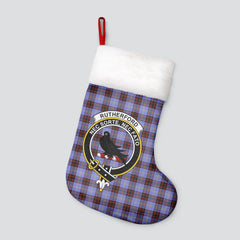 Clan Rutherford Tartan Crest Christmas Stocking CK59 Rutherford Tartan Tartan Stocking