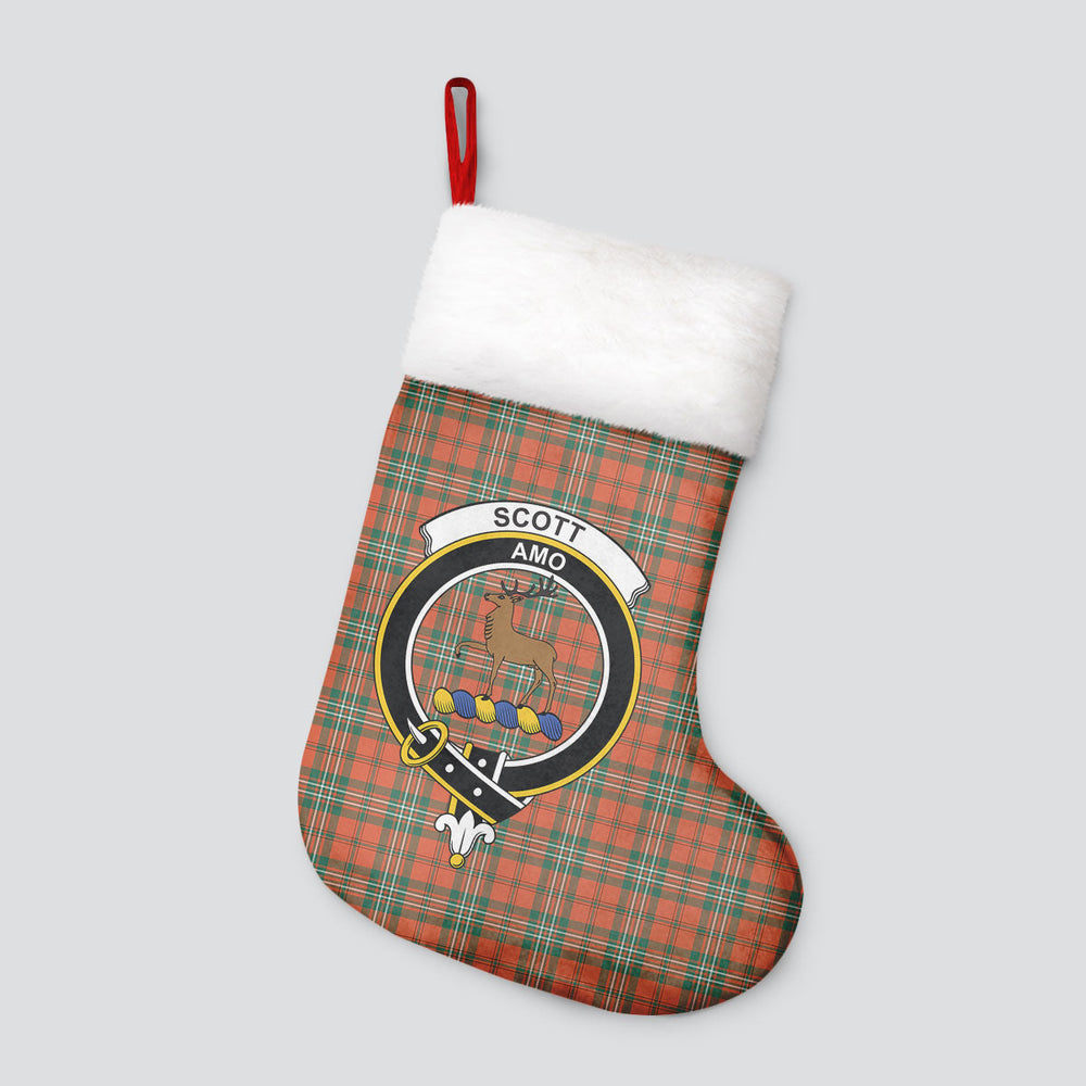 Clan Scott Ancient Tartan Crest Christmas Stocking OA16 Clan Scott (Scott Tartan) Tartan Stocking
