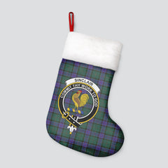 Clan Sinclair Hunting Modern Tartan Crest Christmas Stocking KW67 Sinclair Hunting Modern Tartan Tartan Stocking