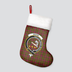 Clan Skene Modern Tartan Crest Christmas Stocking RD78 Skene Modern Tartan Tartan Stocking
