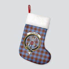 Clan Spalding Tartan Crest Christmas Stocking HM23 Spalding Tartan Tartan Stocking