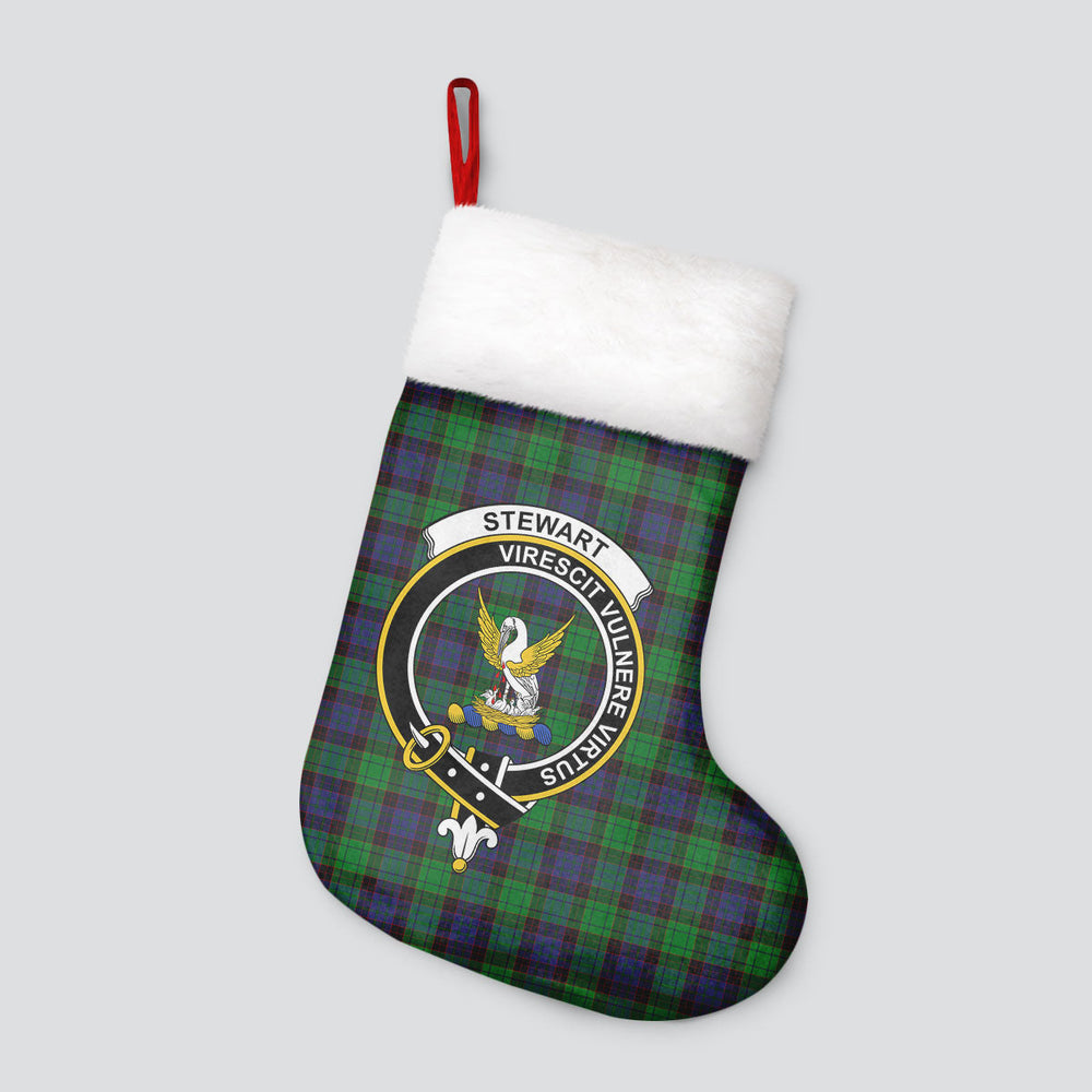 Clan Stewart Old Modern Tartan Crest Christmas Stocking QQ85 Stewart Old Modern Tartan Tartan Stocking