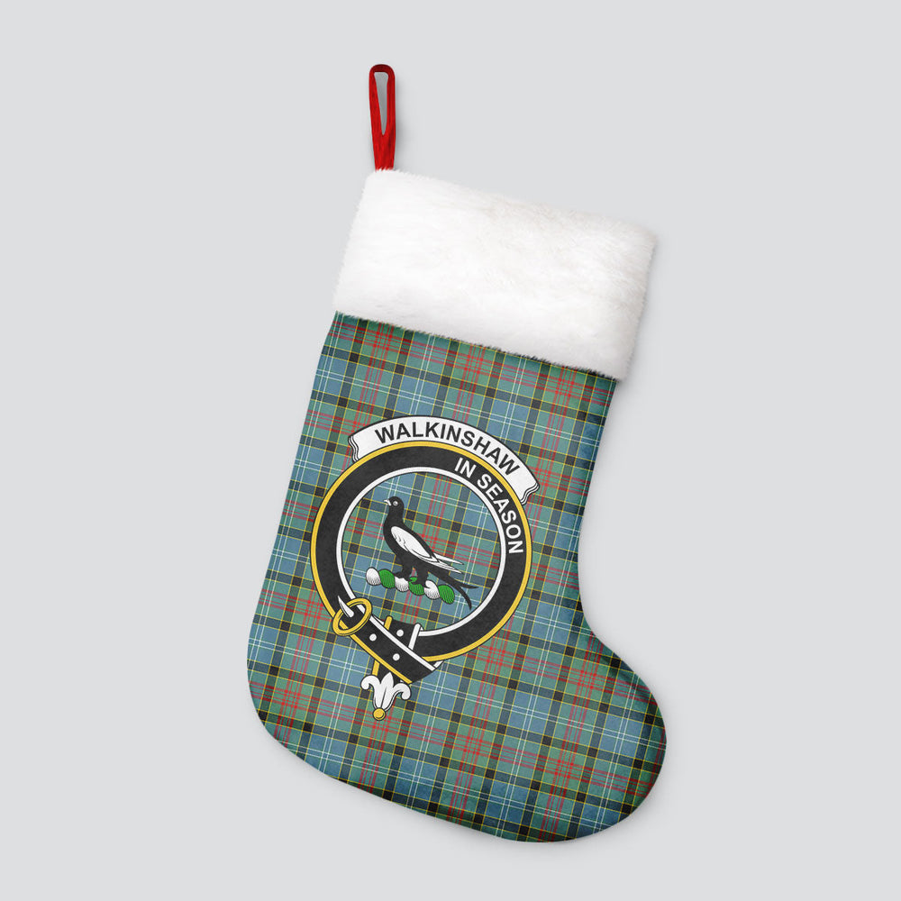 Clan Walkinshaw Tartan Crest Christmas Stocking ZO74 Walkinshaw Tartan Tartan Stocking