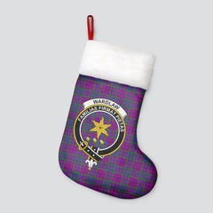 Clan Wardlaw Modern Tartan Crest Christmas Stocking EX44 Wardlaw Modern Tartan Tartan Stocking