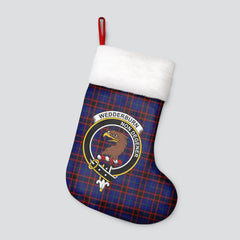 Clan Wedderburn Tartan Crest Christmas Stocking CC88 Wedderburn Tartan Tartan Stocking
