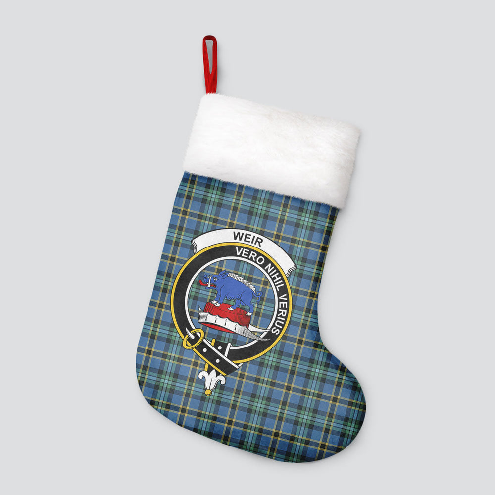 Clan Weir Ancient Tartan Crest Christmas Stocking XT31 Weir Ancient Tartan Tartan Stocking