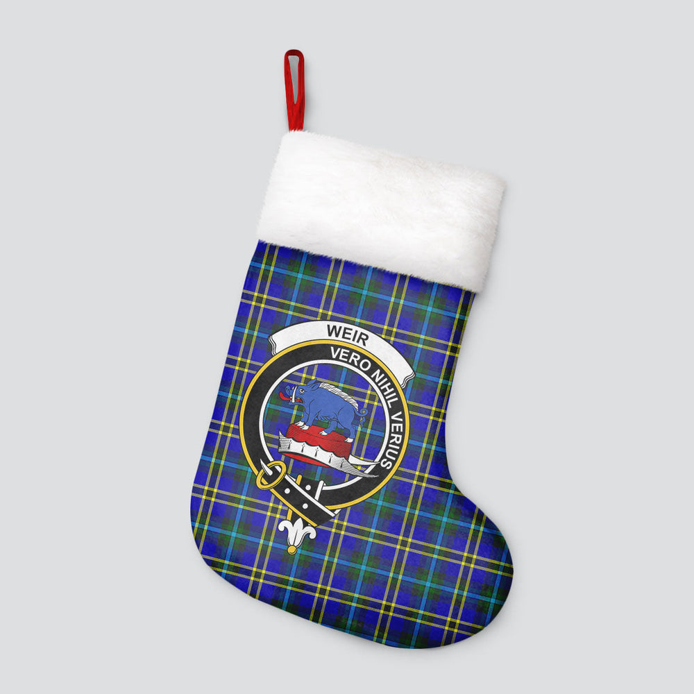 Clan Weir Modern Tartan Crest Christmas Stocking MN10 Weir Modern Tartan Tartan Stocking