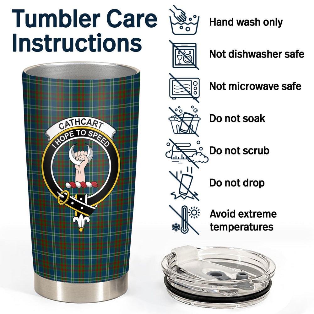 Clan Cathcart Tartan Crest Tumbler UP85 Clan Cathcart Tartan Today