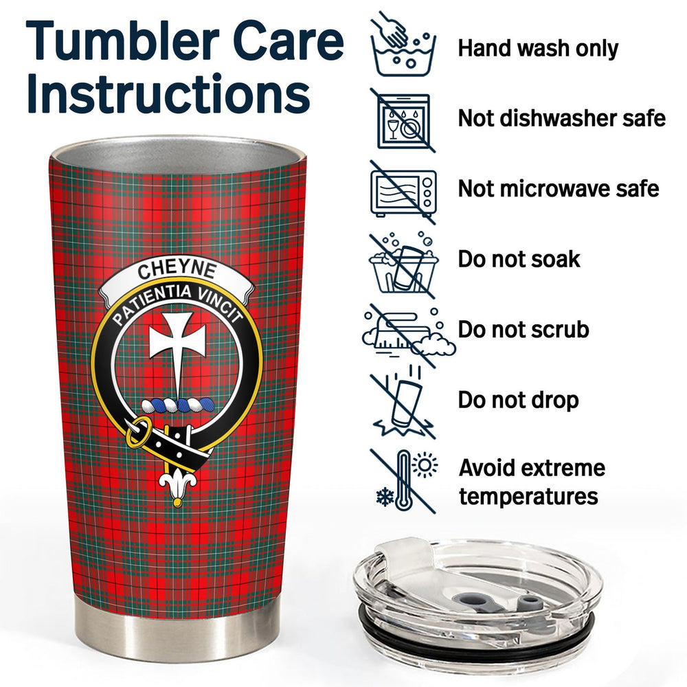 Clan Cheyne Tartan Crest Tumbler CW93 Clan Cheyne Tartan Today