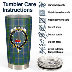 Clan Clelland Tartan Crest Tumbler XY44 Clan Clelland Tartan Today