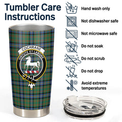 Clan Cochrane Ancient Tartan Crest Tumbler IP23 Clan Cochrane Tartan Today