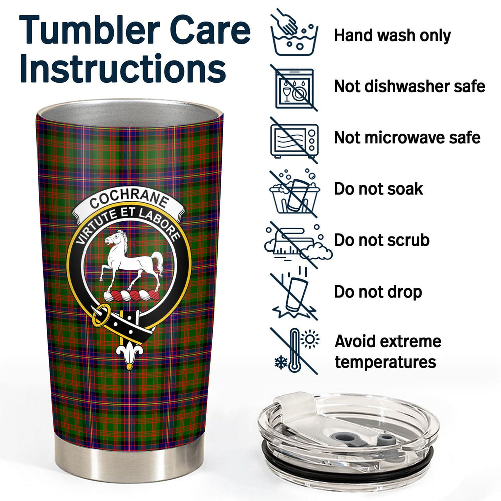 Clan Cochrane Modern Tartan Crest Tumbler FS26 Clan Cochrane Tartan Today
