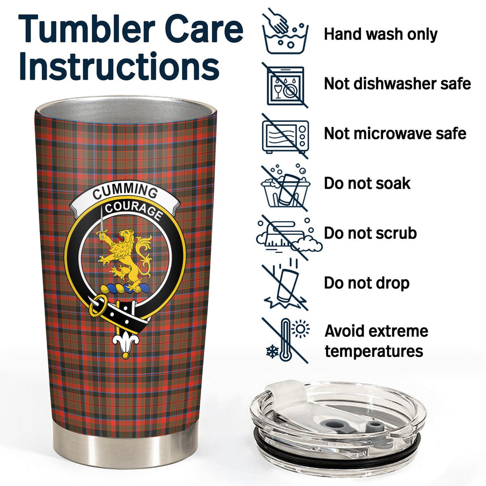 Clan Cumming Hunting Weathered Tartan Crest Tumbler OI86 Clan Cumming Tartan Today