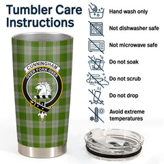 Clan Cunningham Dress Green Dancers Tartan Crest Tumbler BQ51 Clan Cunningham Tartan Today