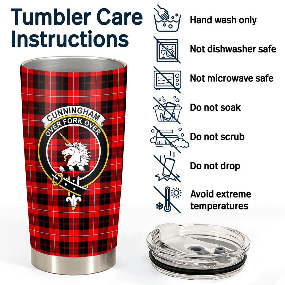 Clan Cunningham Modern Tartan Crest Tumbler JE91 Clan Cunningham Tartan Today