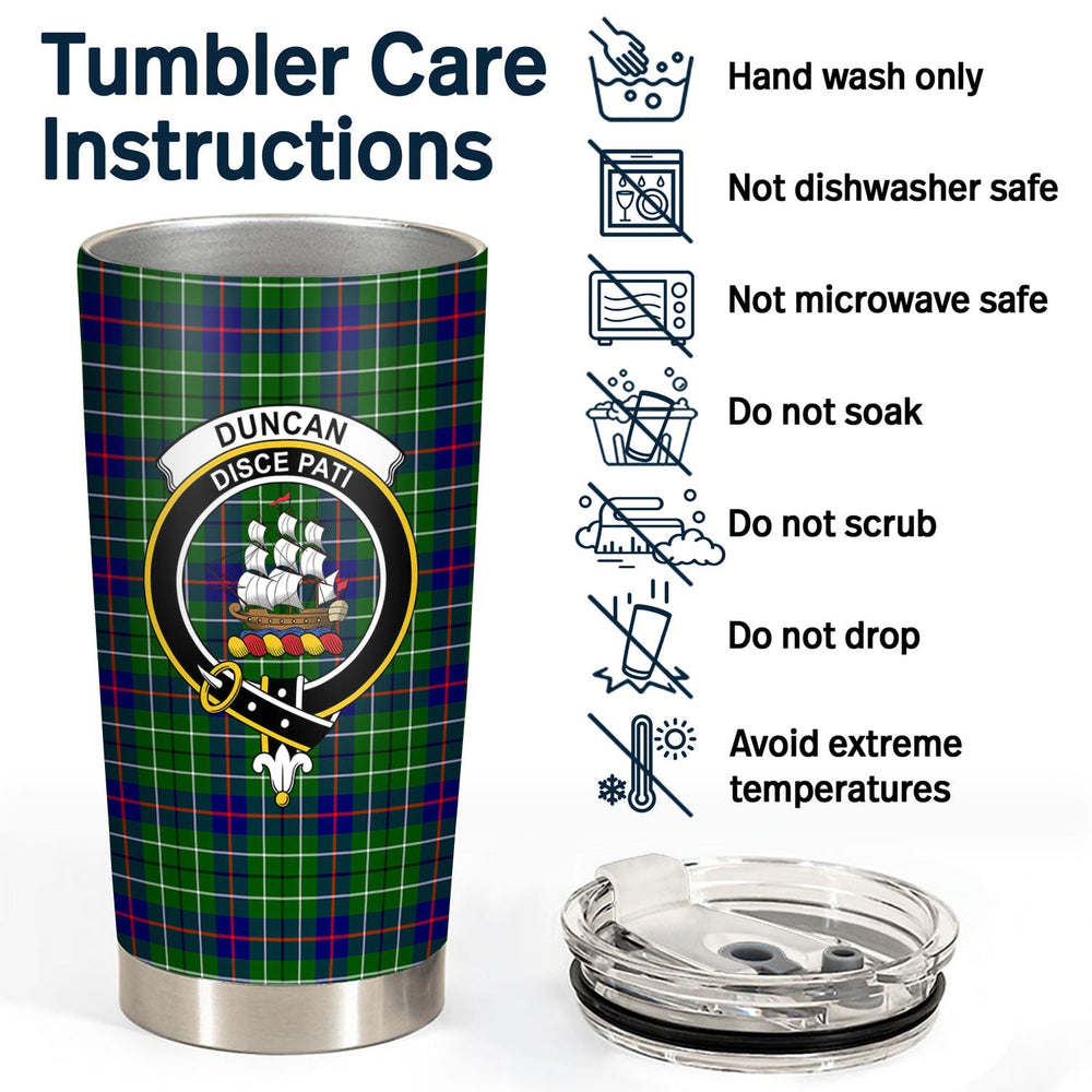 Clan Duncan Modern Tartan Crest Tumbler FC29 Clan Duncan Tartan Today