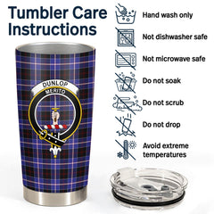 Clan Dunlop Modern Tartan Crest Tumbler DE74 Clan Dunlop Tartan Today