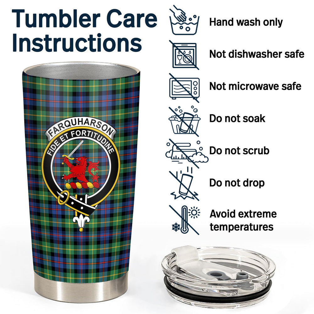 Clan Farquharson Ancient Tartan Crest Tumbler JU92 Clan Farquharson Tartan Today