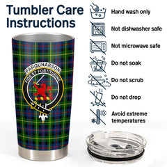 Clan Farquharson Modern Tartan Crest Tumbler KB83 Clan Farquharson Tartan Today