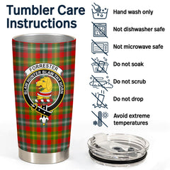 Clan Forrester Tartan Crest Tumbler EF30 Clan Forrester Tartan Today