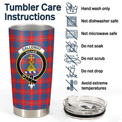 Clan Galloway Red Tartan Crest Tumbler ND93 Clan Galloway Tartan Today