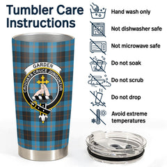 Clan Garden Tartan Crest Tumbler PT48 Garden Tartan (Clan Garden) Tartan Today