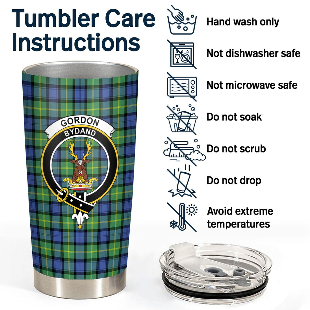 Clan Gordon Old Ancient Tartan Crest Tumbler VC10 Clan Gordon Tartan Today