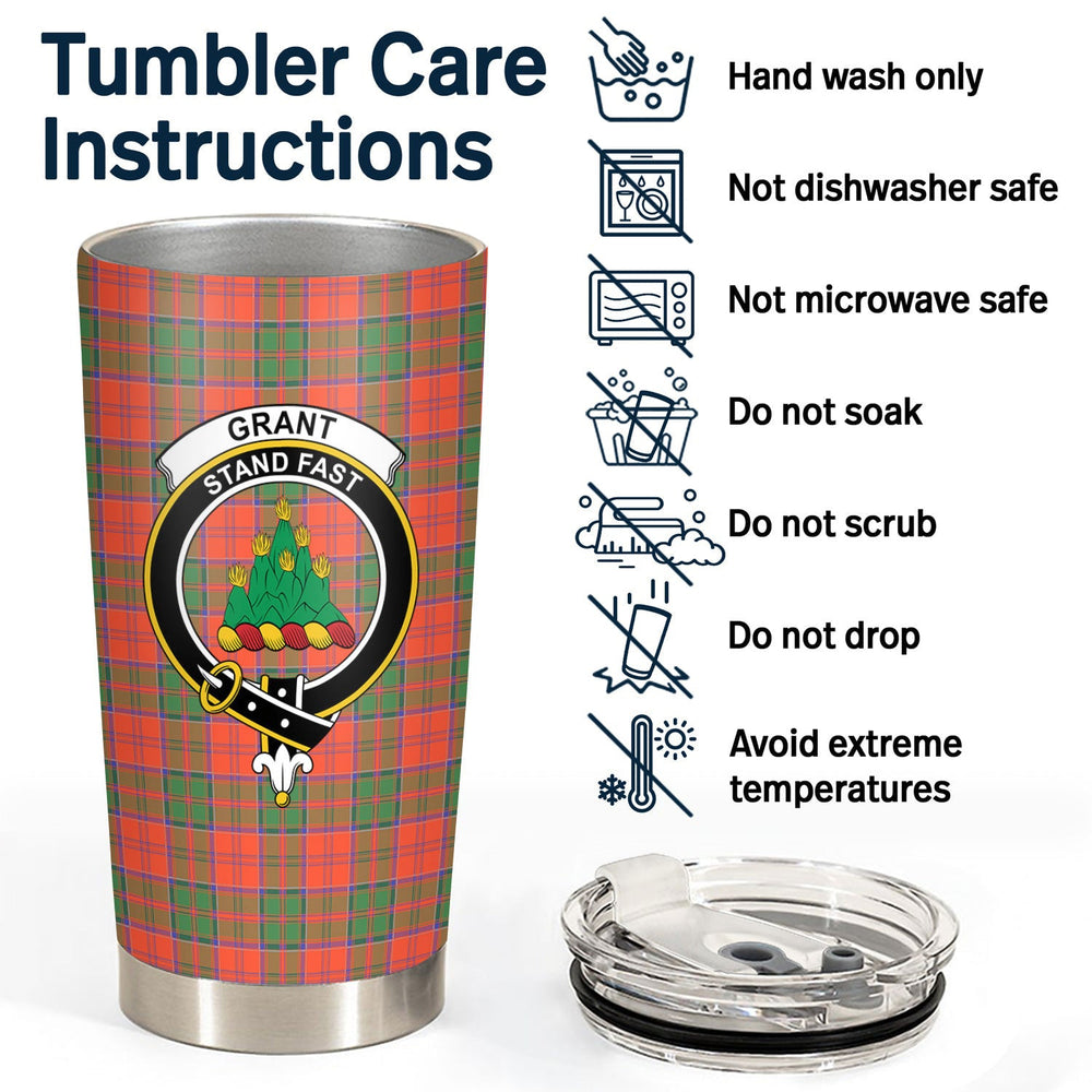 Clan Grant Ancient Tartan Crest Tumbler TW78 Clan Grant Tartan Today