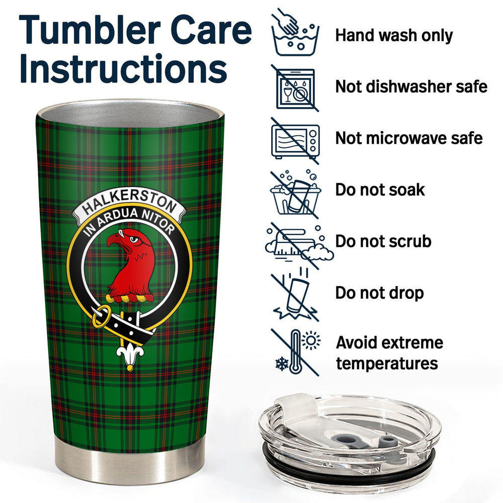 Clan Halkerston Tartan Crest Tumbler AW44 Clan Halkerston Tartan Today