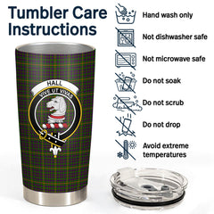 Clan Hall Tartan Crest Tumbler LR31 Clan Hall (Hall Tartan) Tartan Today