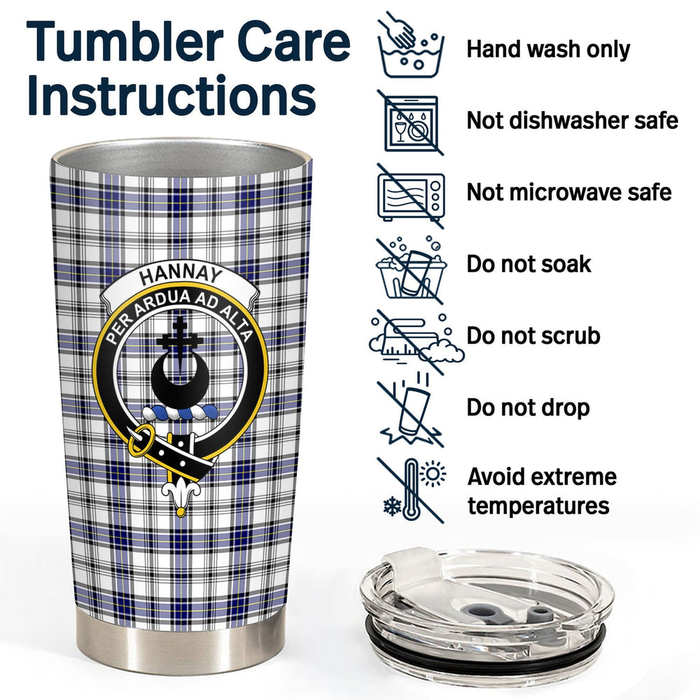 Clan Hannay Modern Tartan Crest Tumbler YO57 Clan Hannay Tartan Today