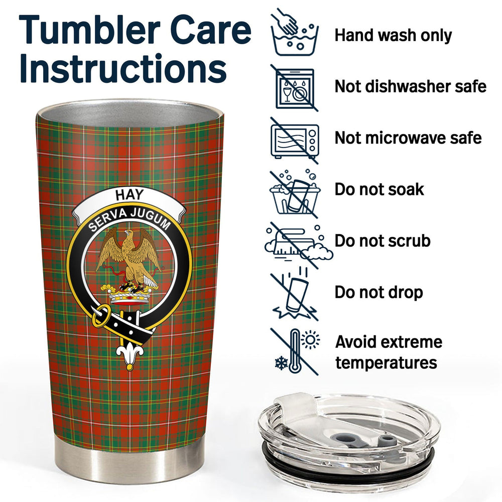 Clan Hay Ancient Tartan Crest Tumbler MG83 Clan Hay Tartan Today
