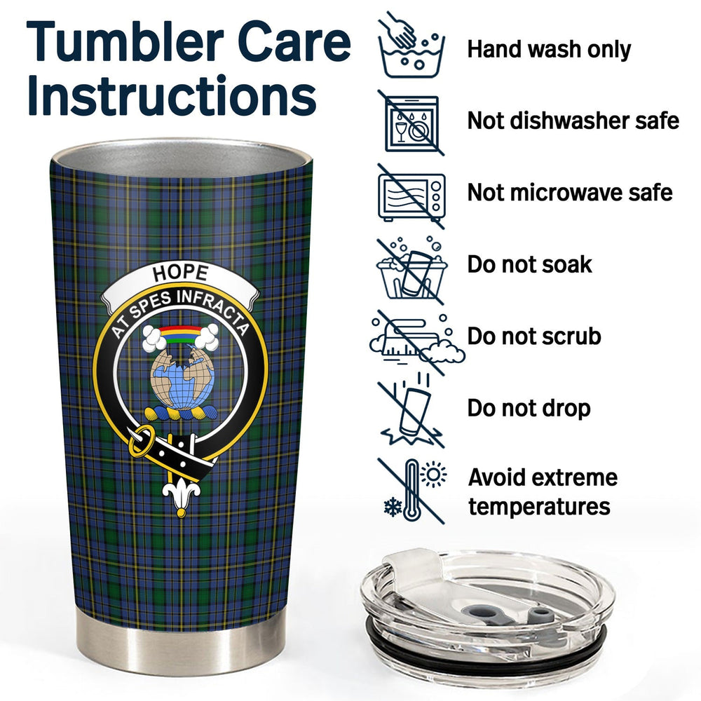Clan Hope Tartan Crest Tumbler RD32 Clan Hope Tartan Today