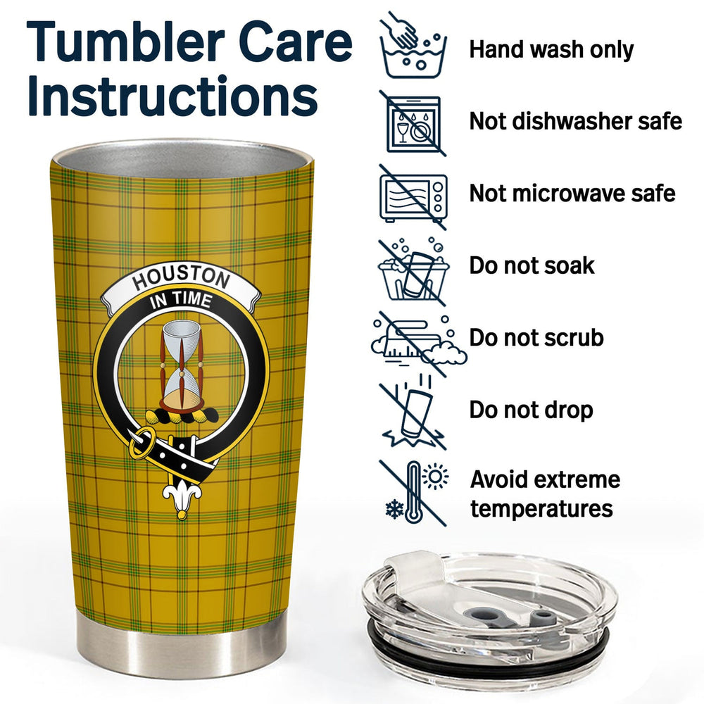 Clan Houston Tartan Crest Tumbler OC58 Clan Houston Tartan Today