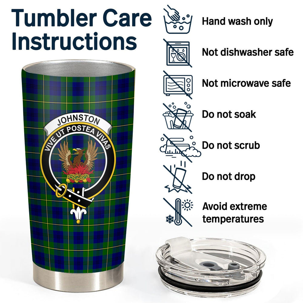 Clan Johnston of Caskieben Tartan Crest Tumbler AS98 Clan Johnston Tartan Today
