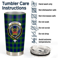 Clan Johnston of Caskieben Tartan Crest Tumbler AS98 Clan Johnston Tartan Today